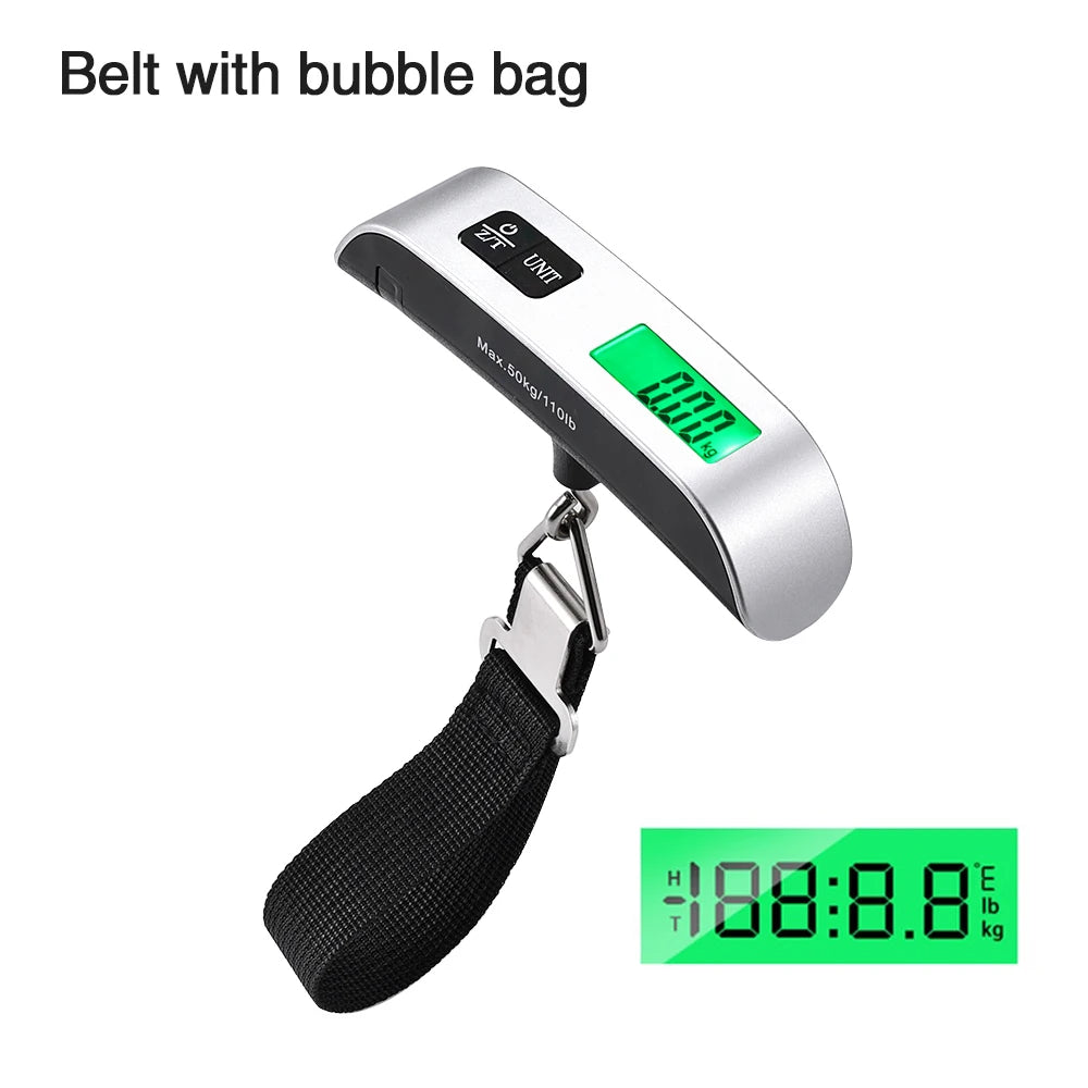 Portable Digital Luggage Scale 110lb/50kg LCD Hanging Travel Scale