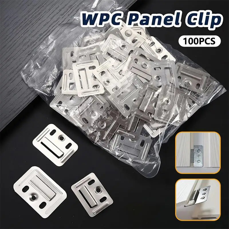 New 100Pcs WPC Wall Panel Clips Metal Clip For Wpc Wall And Ceiling Fluted Cladding Clip Only Indoor And Outdoor Various Peaceful Pleasures Health and Wellness