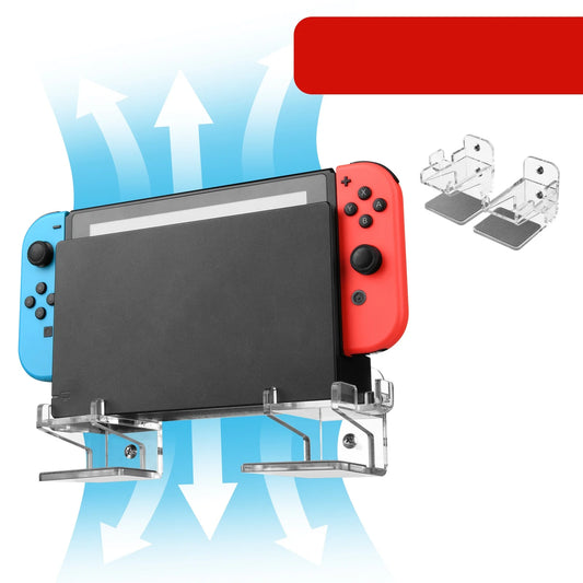 A Set Of Mounting Brackets For Switch 1/2 Console Wall Mount Bracket Console Storage Bracket With Screws Easy To Install Peaceful Pleasures Health and Wellness Default Title