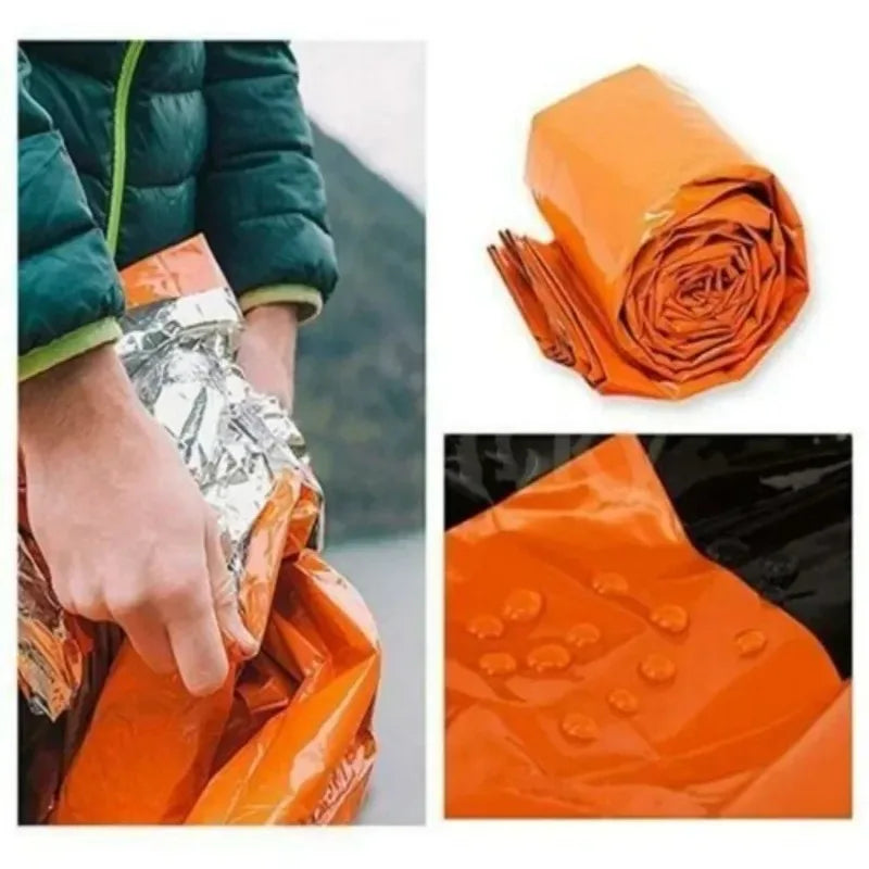 PE Emergency Blanket Sleeping Bag | Portable Camping Shelter Emergency Survival Blanket Peaceful Pleasures Health and Wellness