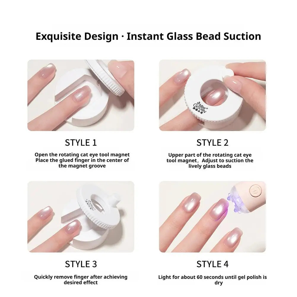 Rotating Cat Eye Magnetic Nail Art Wand – 360° N40 Tool Nail Art Tool Peaceful Pleasures Health and Wellness