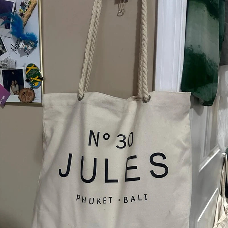 Personalized Hemp Canvas Tote Bag | 30th 40th 50th Birthday Gift Personalized Tote Bag Peaceful Pleasures Health and Wellness