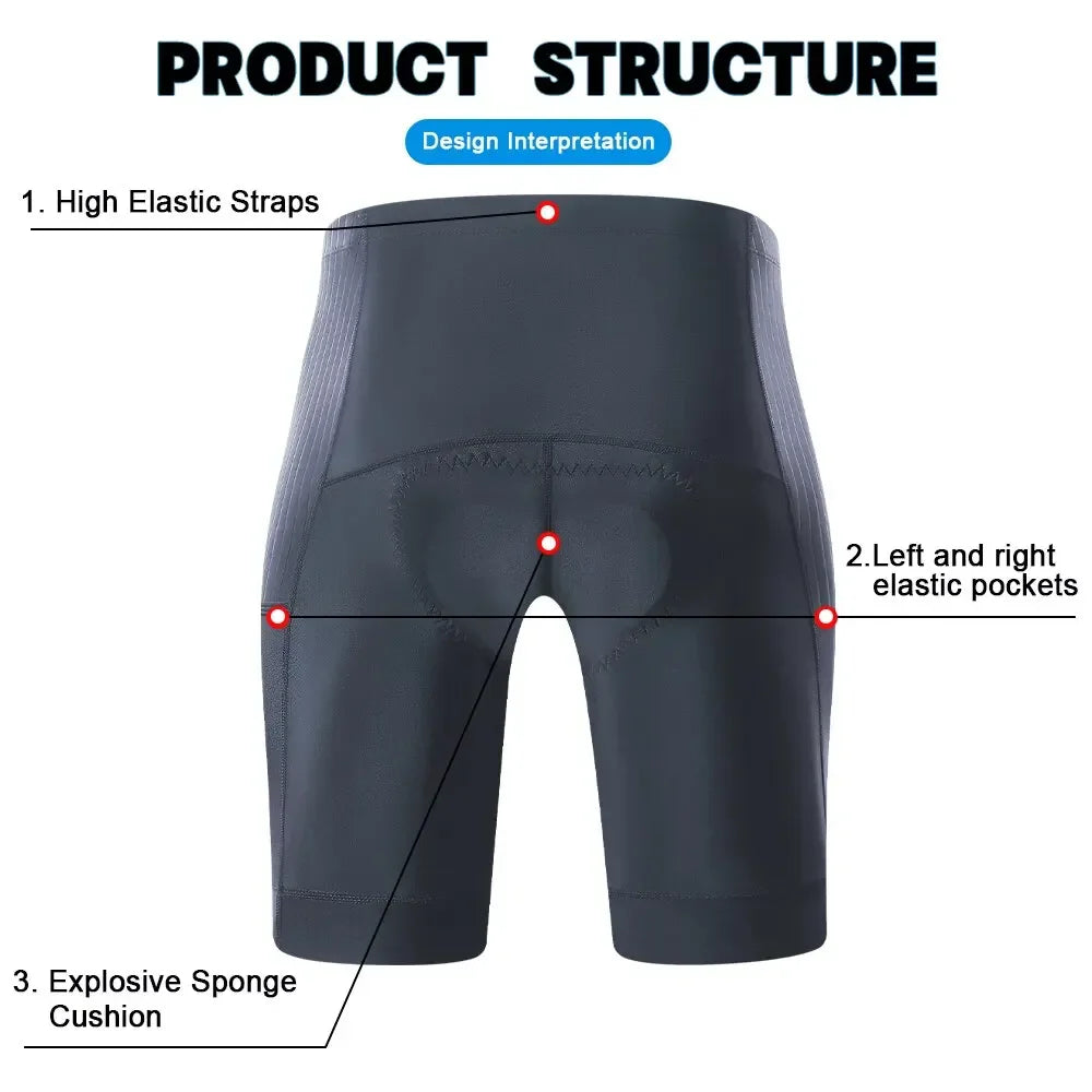 X-TIGER Men's Padded Cycling Shorts | MTB & Road Bike