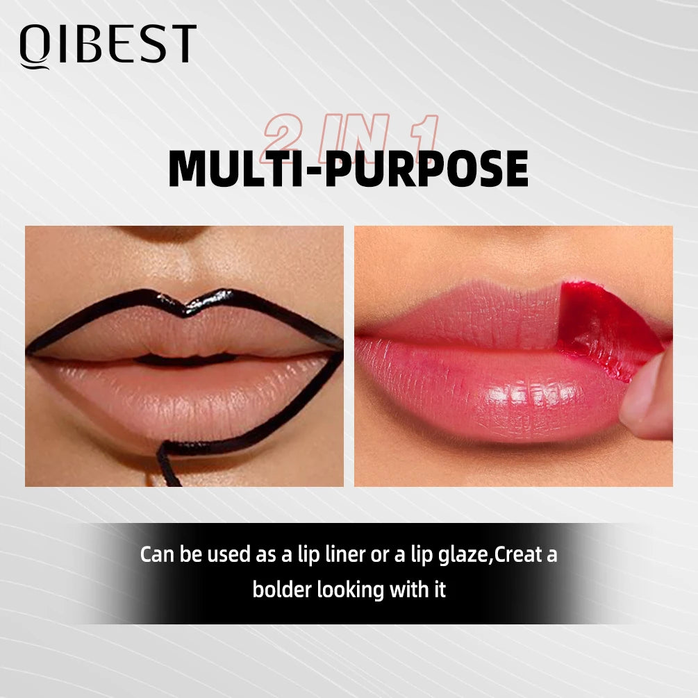 QIBEST Highly Pigmented Lip Liner Tattoo Matte Peel Off Enhance Lip Liner Lasting Lip Stain Waterproof Transfer-proof Lipgloss Peaceful Pleasures Health and Wellness