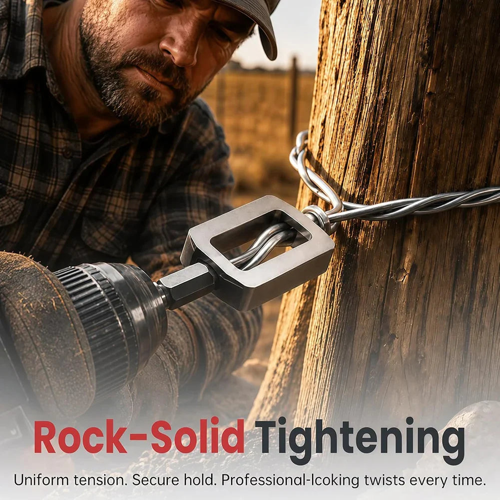 Semi-Automatic Wire Twisting Tool | Rebar & Fence Drill Bit