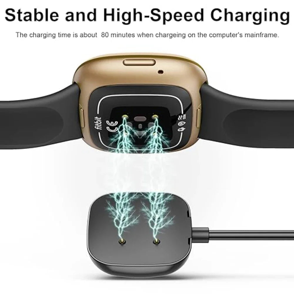 Fitbit Sense 2 / Versa 4 / Versa 3 USB Charger Cable 3.3ft