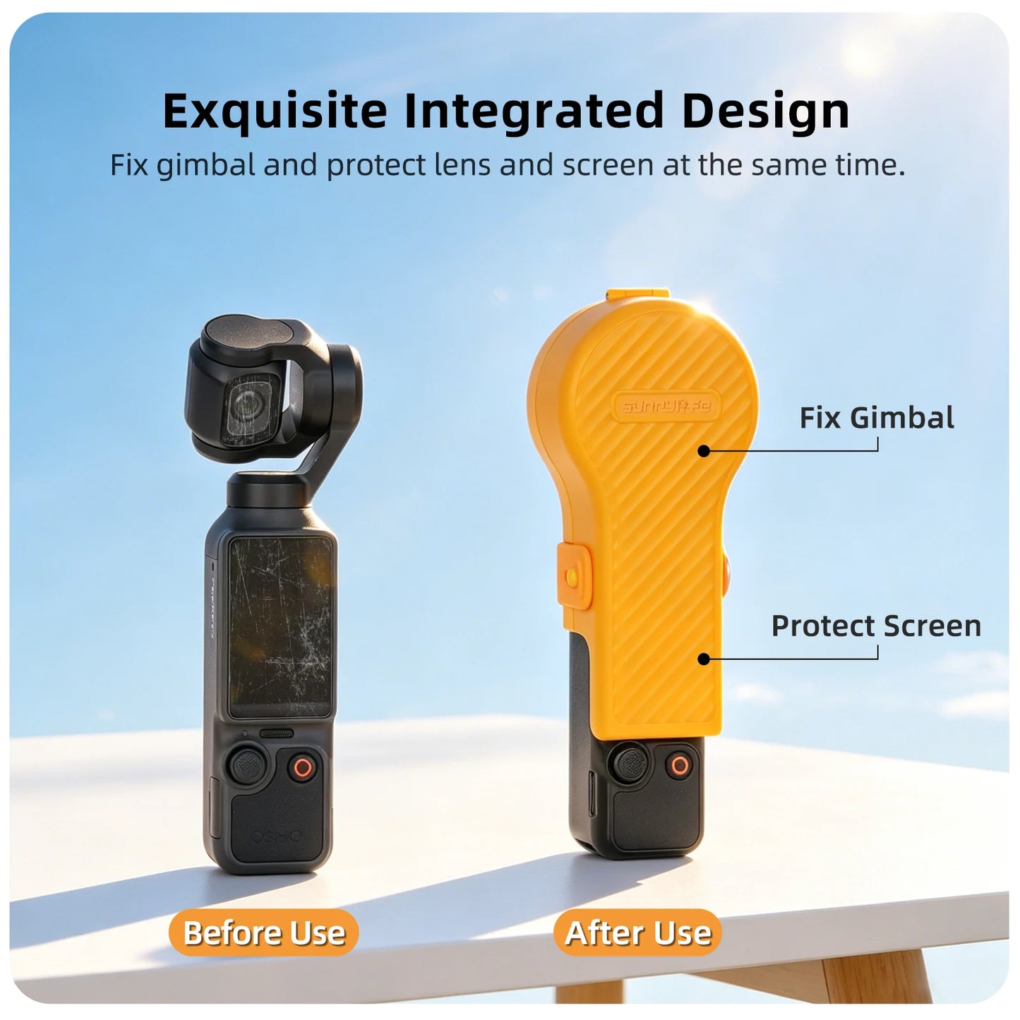 Cute Lightbulb Design Gimbal Camera Lens Protector For DJI Pocket 4/3 Camera Simple Elegant And Versatile—Combining Style Peaceful Pleasures Health and Wellness