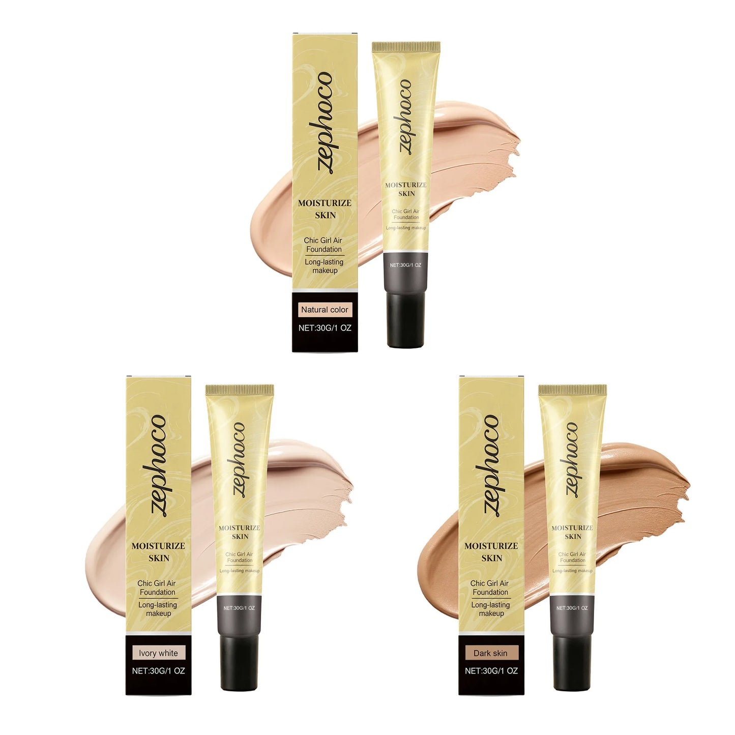 Zephoco Concealing Foundation – Lightweight & Long-Lasting