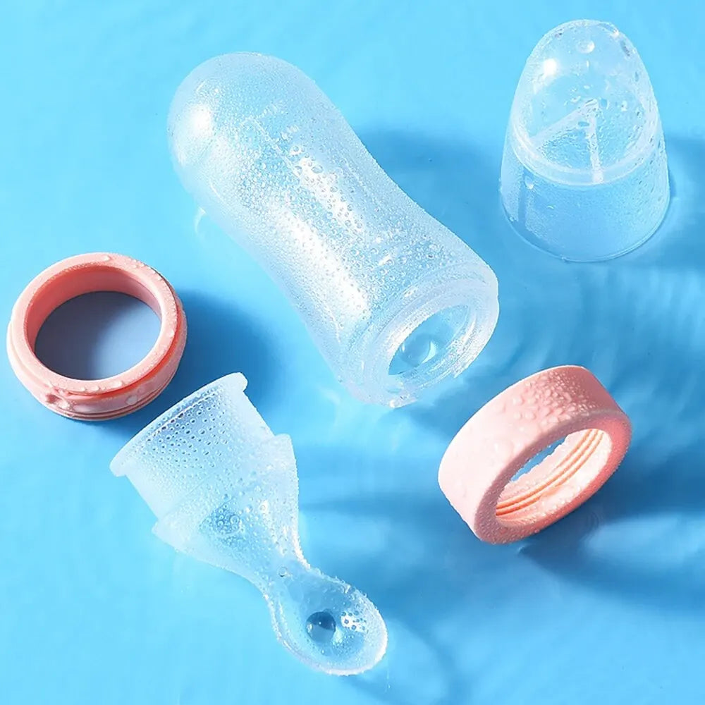 90ML Silicone Baby Fruit Feeder & Squeeze Spoon | BPA-Free