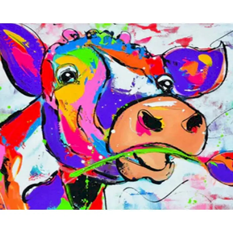 Paint By Numbers For Adults cartoon cows Table Decoration Modern 60X75Cm Photo Frames Oil Painting On Canvas Handmade Gatyztory Peaceful Pleasures Health and Wellness