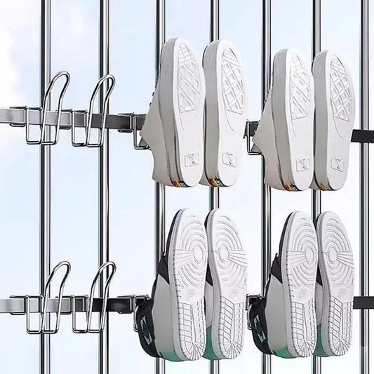 Stainless Steel Shoe Drying Rack & Closet Hook Organizer Shoe Hook Organizer Oasis Select