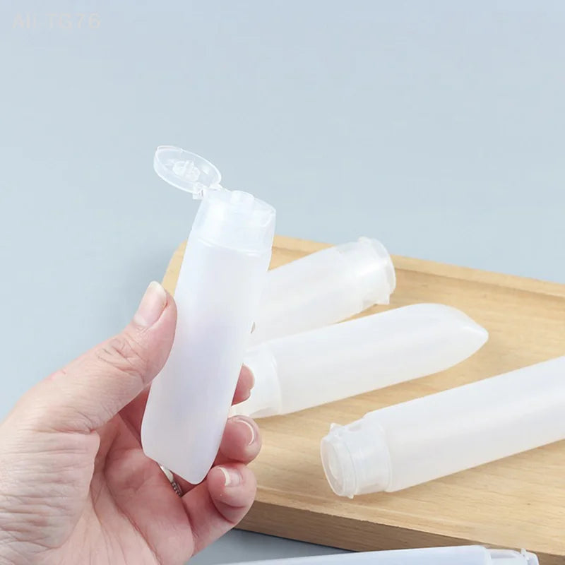 10-Pack Refillable Squeeze Tubes 30/50ml Travel Cosmetic Containers