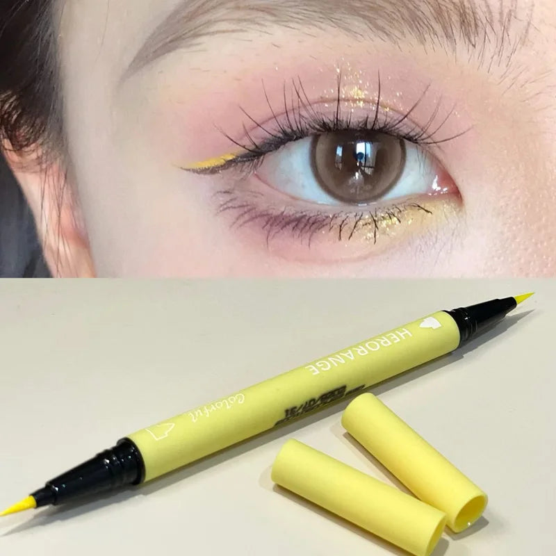 HERORANGE Double-Head Pearlescent Eyeliner Pen | Waterproof