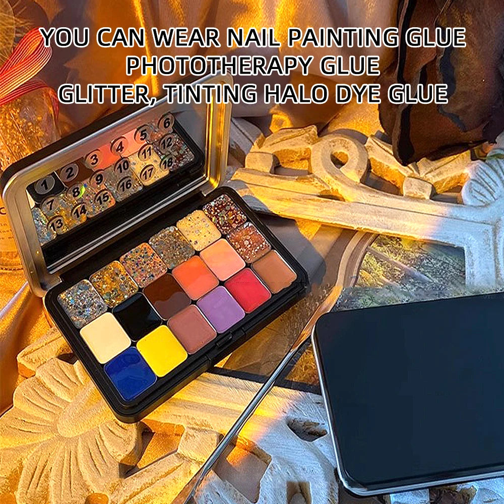 18 Grid Watercolor Pigment Packaging Mini Handmade Moisturizing Storage Box Magnetic Empty Watercolor Palette Nail Art Supplies Peaceful Pleasures Health and Wellness