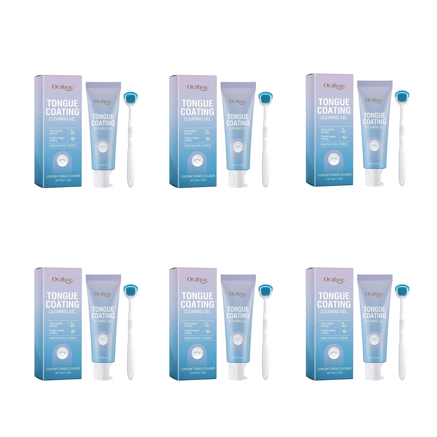 Tongue Cleaning Gel Set | Eliminate Bad Breath & Oral Bacteria