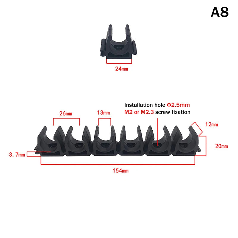 Pneumatic Tube Air Hose Fixing Clamp 6 Way 4/6/8/10/12/14/16/18/20MM Water Pipe Holder Gas Compressor Tubing Diversion Flow Clip Peaceful Pleasures Health and Wellness For 18mm OD Hose