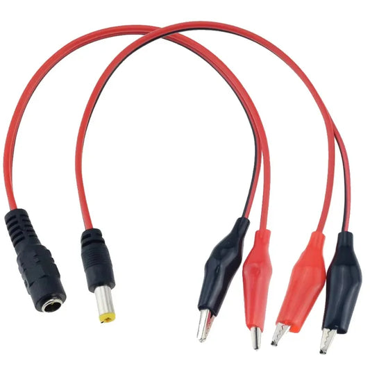 DC 5.5×2.1mm Alligator Clip Power Plug Adapter | 25cm Cable DC Power Adapter Peaceful Pleasures Health and Wellness