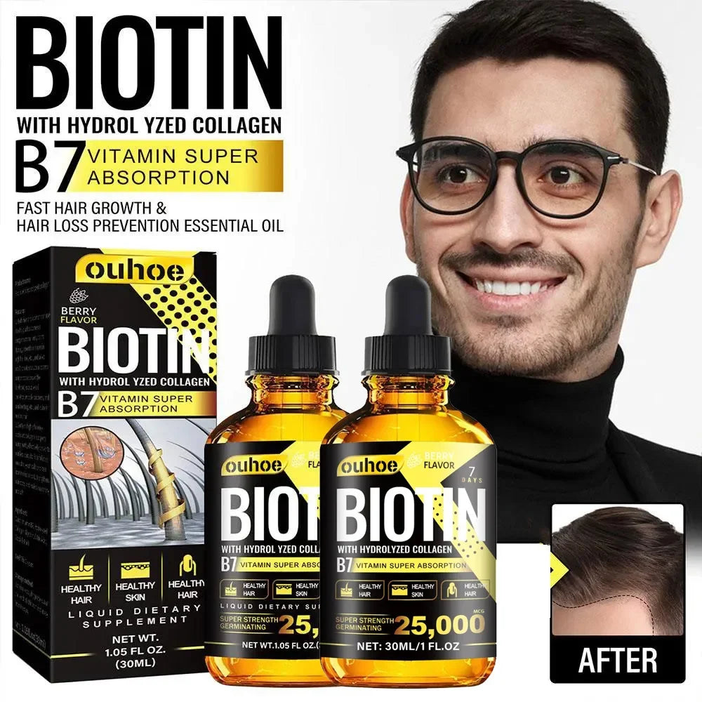 Collagen B7 Vitamin Hair Growth Essential Oil Prevent Hair Loss And Nourish With Essential Oil Scalp Treatment Set For Men Women Peaceful Pleasures Health and Wellness