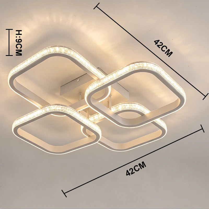RUNTOIN LED Flush Mount Ceiling Light 3000–6500K | Modern Lamp LED Ceiling Light Peaceful Pleasures Health and Wellness WH-D4FSJ 3-Color light