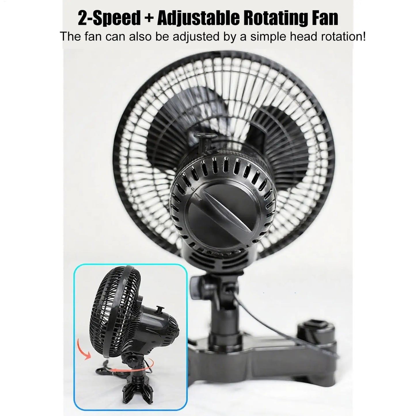 25W Grow Tent Clip Fan 2 Speed Adjustable Tent Fans With Oscillating Feature Quiet Grow Tent Air Blower Greenhous Air Circulator Peaceful Pleasures Health and Wellness