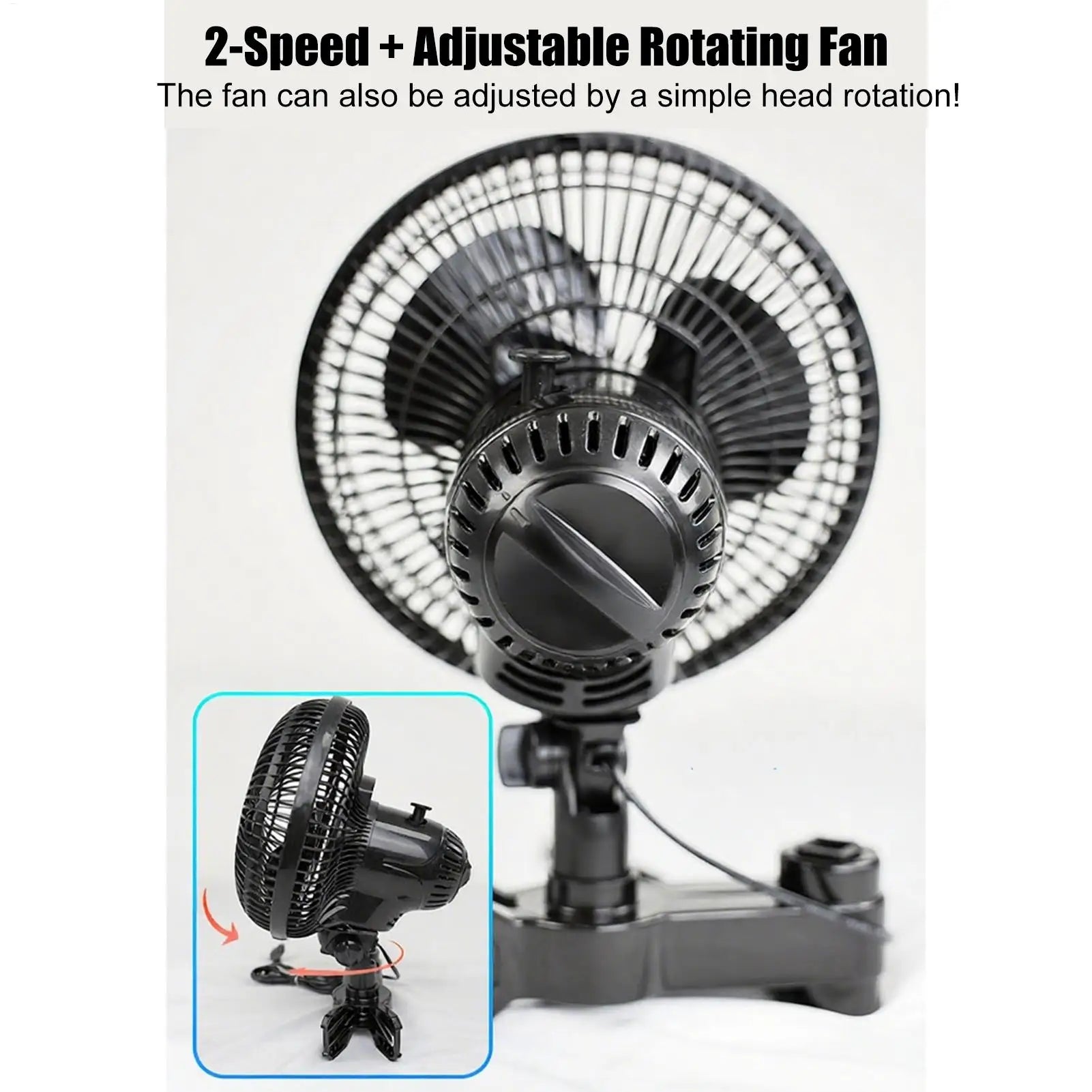25W Grow Tent Clip Fan 2 Speed Adjustable Tent Fans With Oscillating Feature Quiet Grow Tent Air Blower Greenhous Air Circulator Peaceful Pleasures Health and Wellness