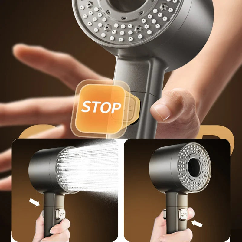 5-Speed Filtered Handheld Shower Head Set – Water Saving