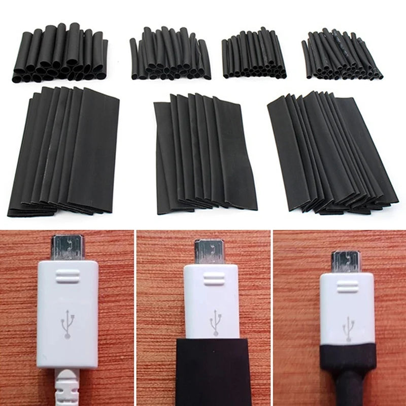 127Pcs Heat Shrink Tubing 2:1 Assortment Polyolefin Tube Car Cable Sleeving Wrap Peaceful Pleasures Health and Wellness
