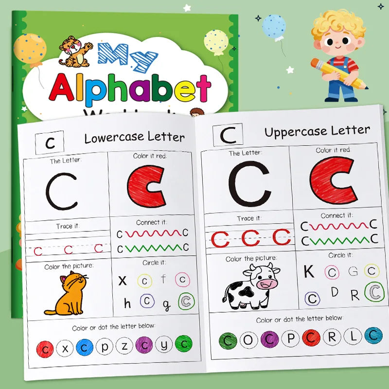 Letters A-z Alphabet Phonics Practice Workbook Preschool Learning