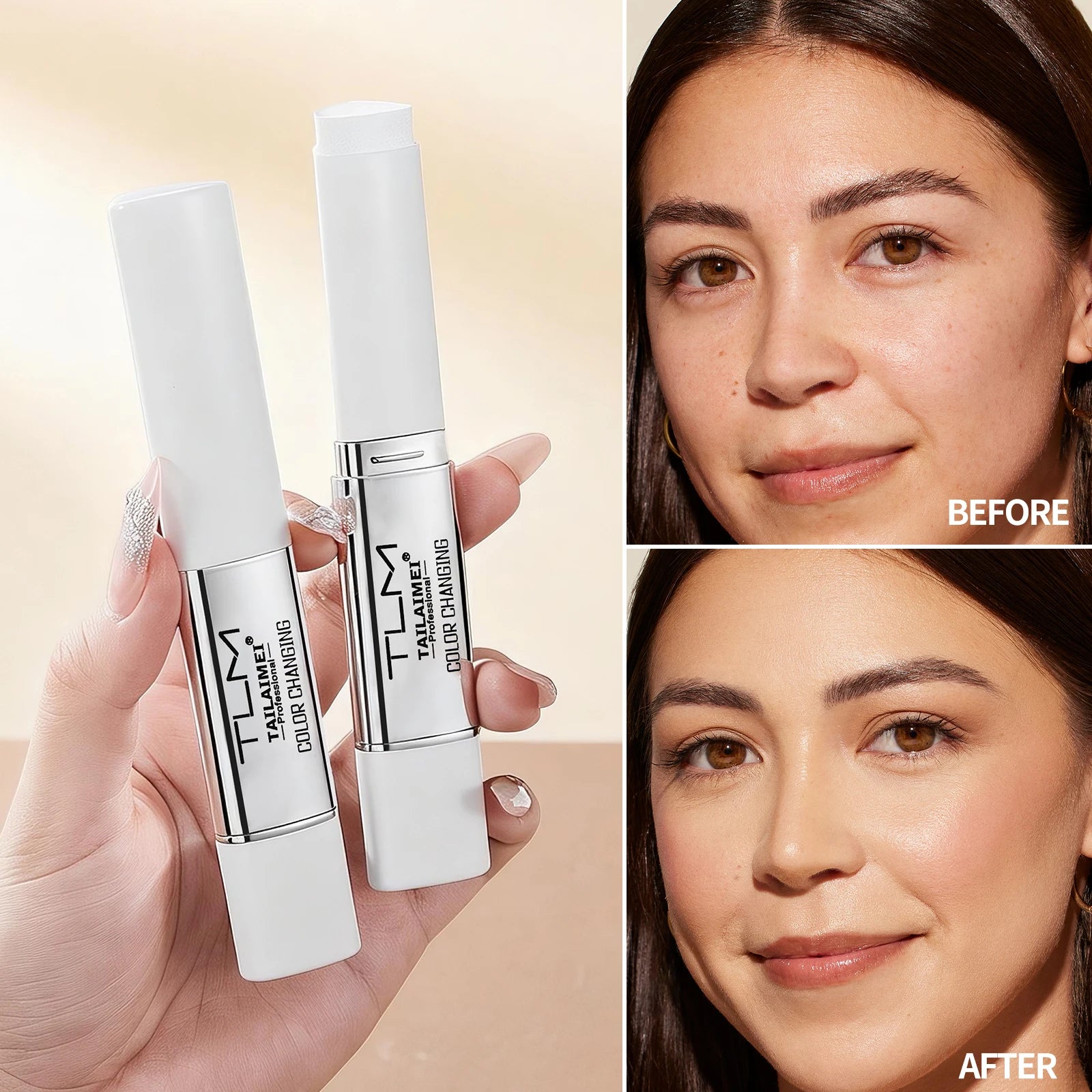 Tlm Color Changing Foundation Stick with SPF 15 Peaceful Pleasures Health and Wellness