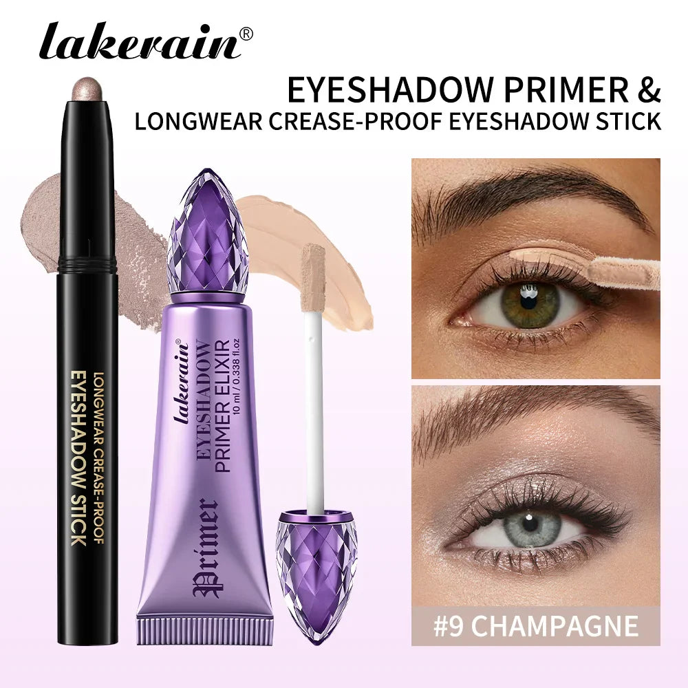 Waterproof Eyeshadow Stick & Primer Set | 11Hr Vibrant Wear