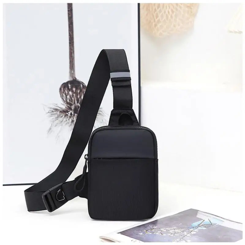 Lightweight Nylon Crossbody Bag with Phone Pouch | Unisex