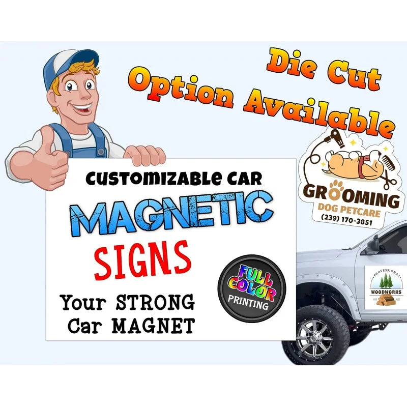 Custom Car Magnet Signs – Personalized Logo & Ad Decals
