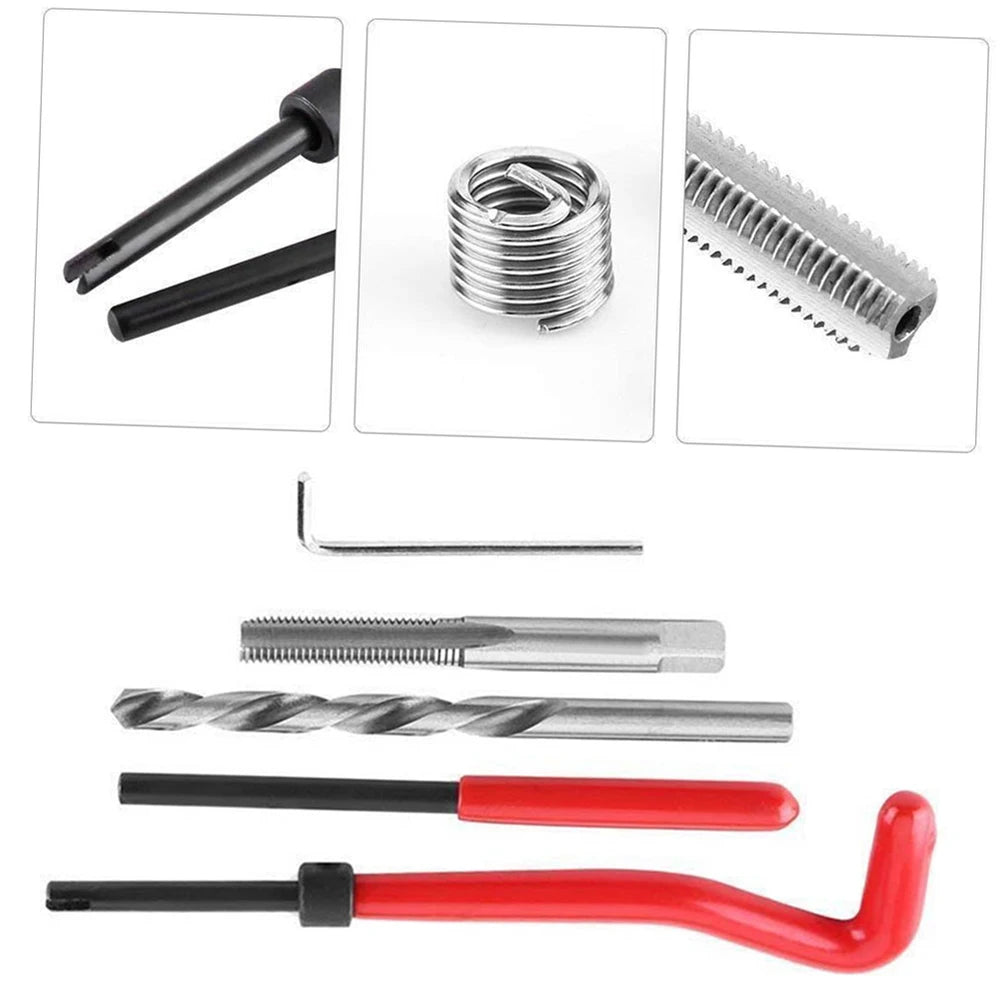 30-Pc Metric Thread Repair Insert Kit M3–M11 Steel Coil Tool
