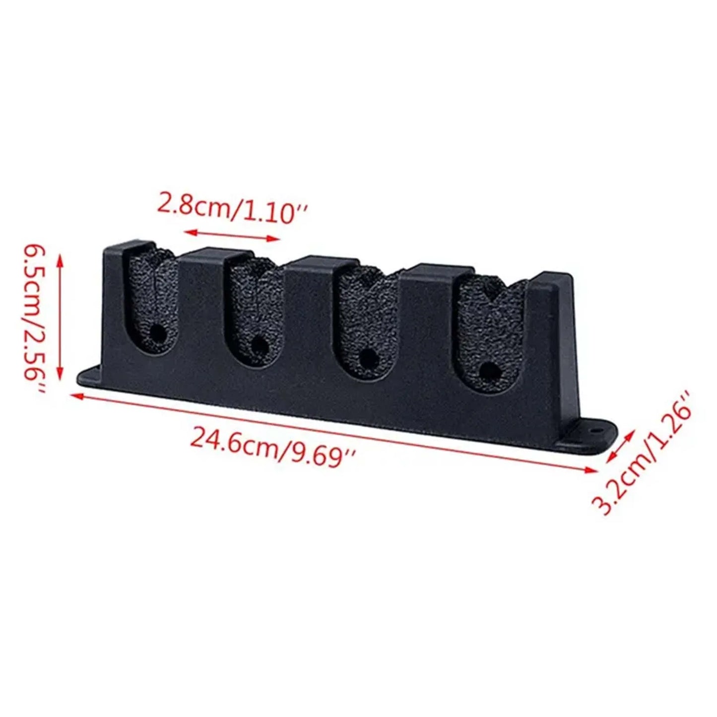 Fishing Rod Holders for Wall Space-Saving Versatile Black Fishing Rod Rack Suitable for Trekking Poles Hockey Sticks Peaceful Pleasures Health and Wellness