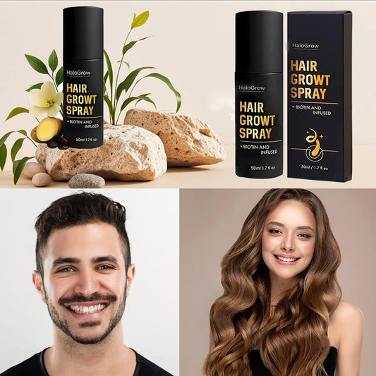 Ginger Oil & Biotin Hair Growth Spray – 50ml Scalp Nourishing Spray for Thicker, Fuller-Looking Hair Peaceful Pleasures Health and Wellness