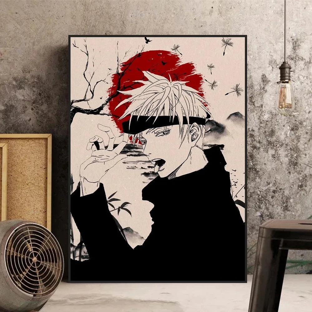Jujutsu Kaisen Gojo Satoru Canvas Wall Art | Anime Room Decor