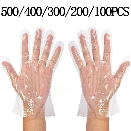 Clear Disposable Gloves – Latex-Free Food Safe PE Kitchen Gloves Disposable Kitchen Gloves Oasis Select 200PCS