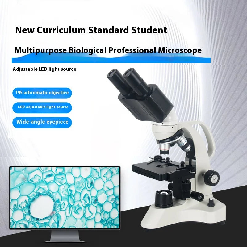 Binocular Biological Microscope for Teaching Primary and Secondary School Students To Observe Bacteria Peaceful Pleasures Health and Wellness