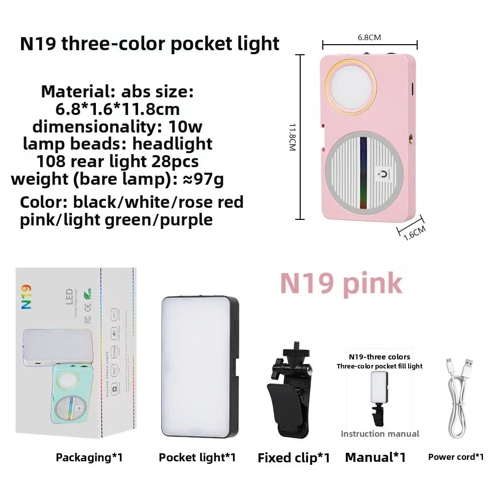 SHINEKNOT Magnetic LED Fill Light | Double-Sided Dimmable 10W