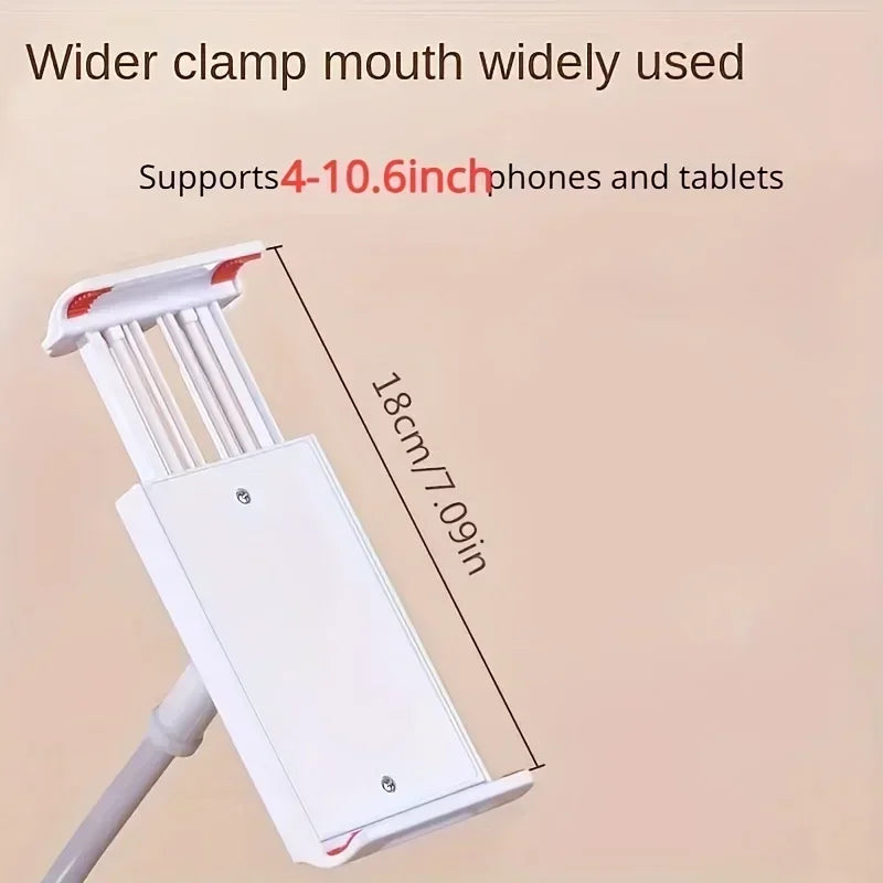 360° Tablet Holder Clamp Mount for iPad & iPhone 4.7–12.9" No Drill