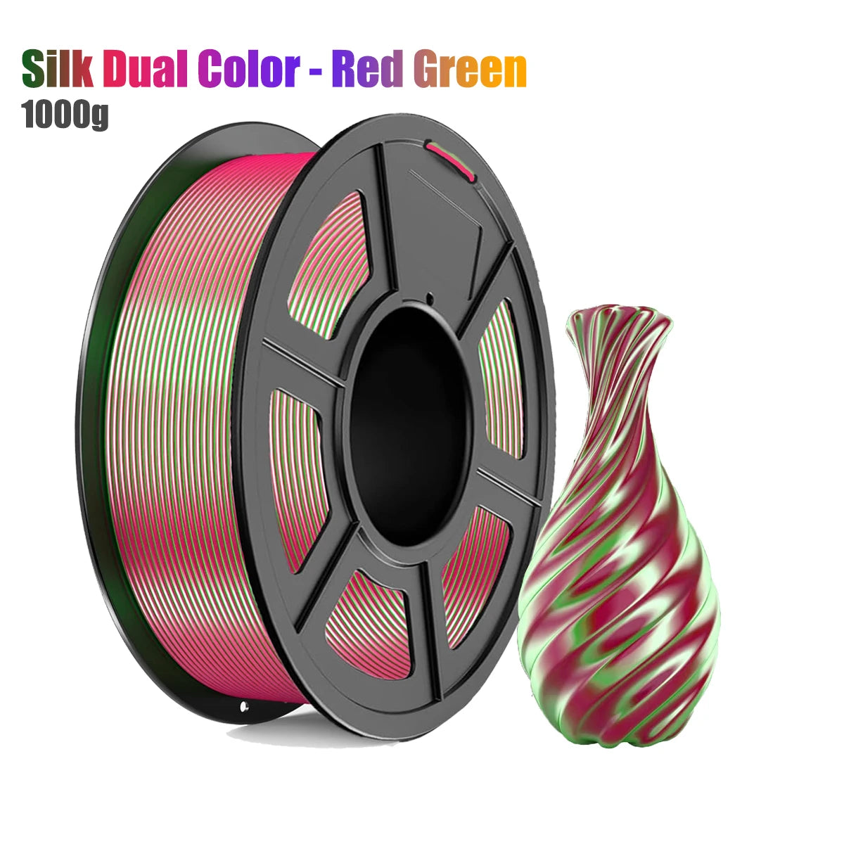 Silk PLA+ Dual Color 3D Filament 1.75mm 250G | DINGSUN 3D