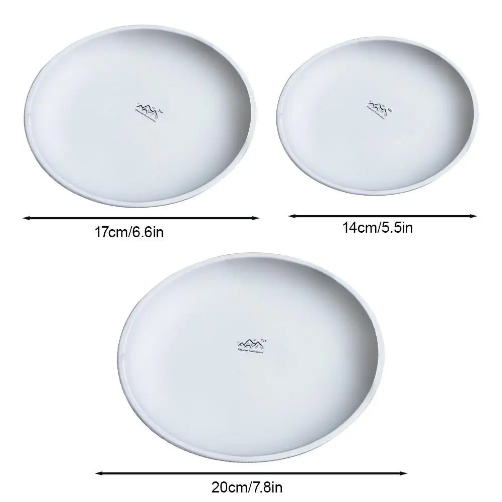 Titanium Camping Plates Set – Lightweight Stackable Outdoor Plates