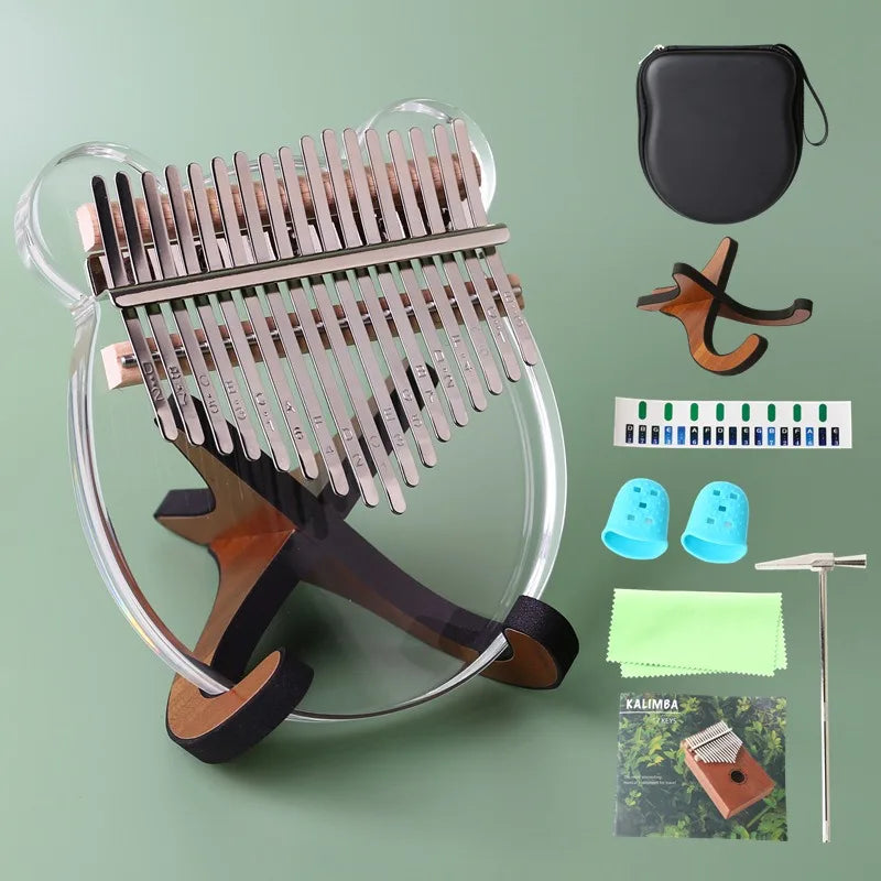 Crystal Thumb Piano Transparent Kalimba Acrylic Plate 17-tone Finger
