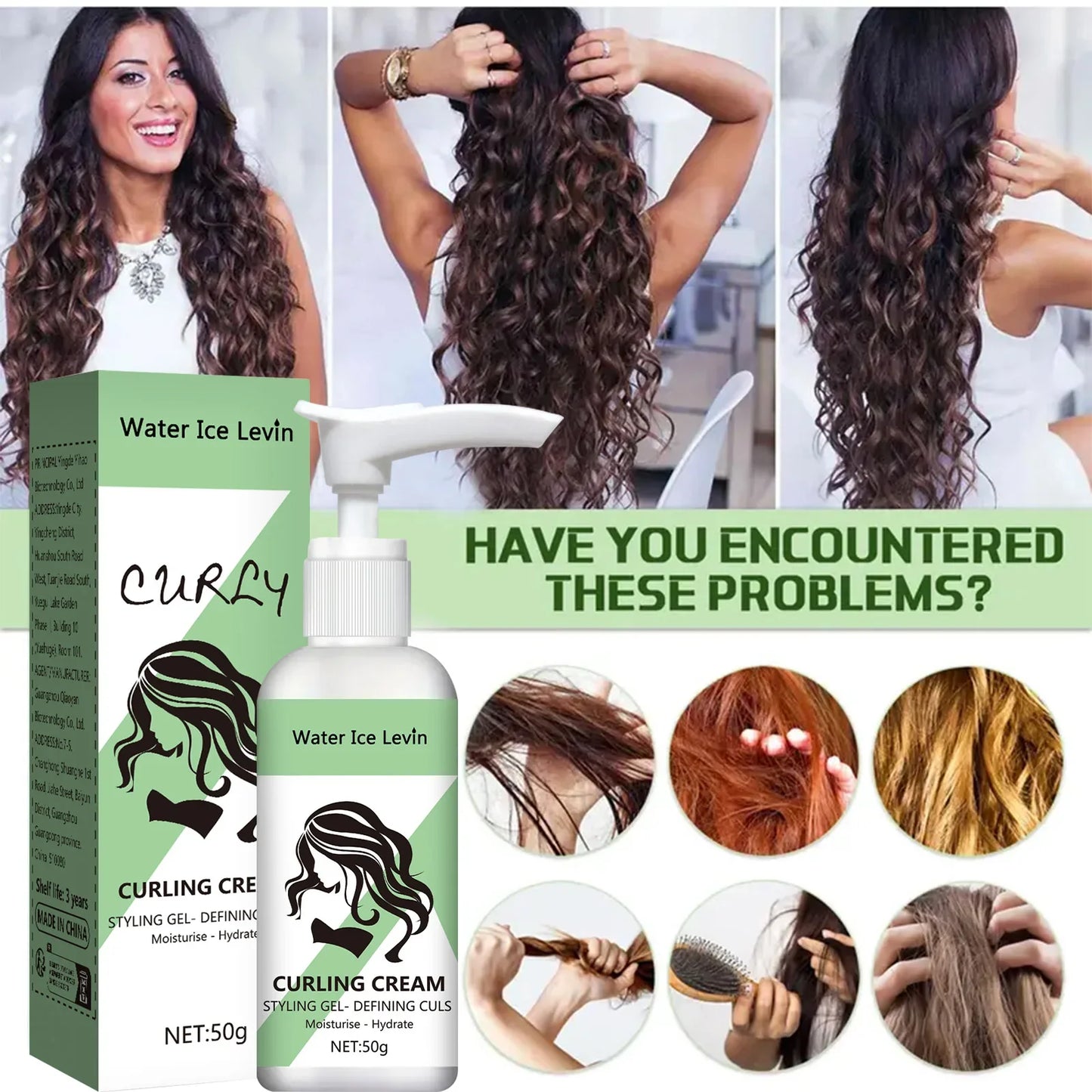 Curly Hair Cream with Keratin & Biotin | Curl Enhancer 50g
