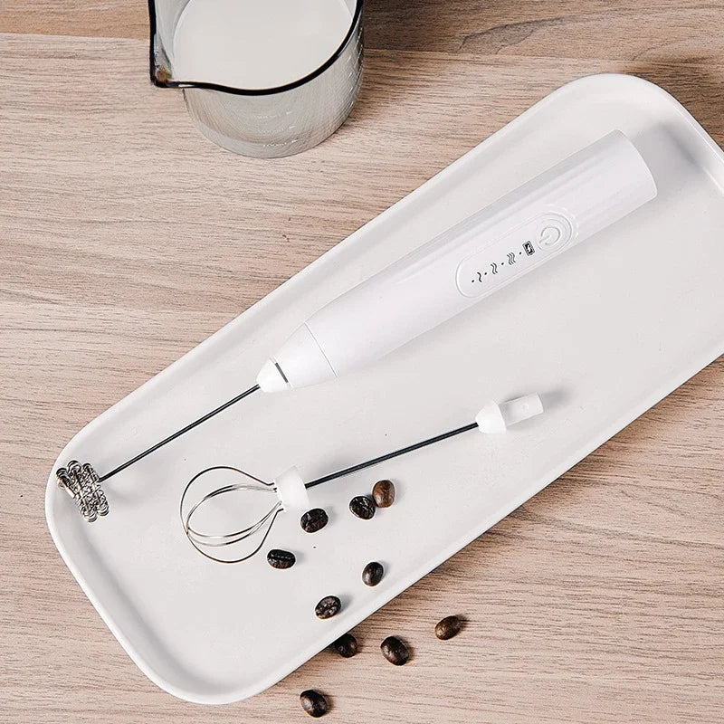 2-in-1 Electric Milk Frother & Egg Beater USB Rechargeable