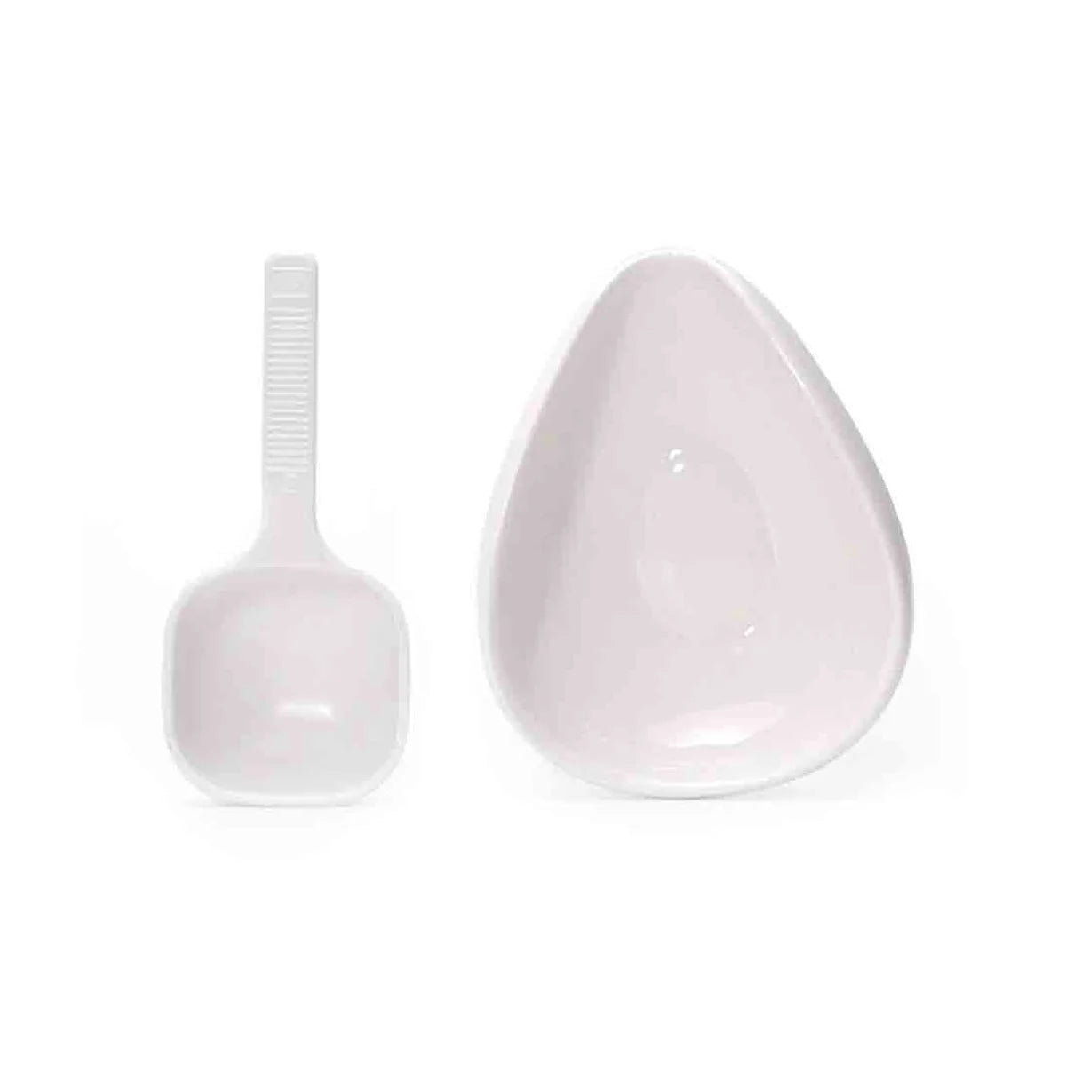Leeseph Coffee Bean Dosing Cup & Spray Bottle Kit for Bar, Static Reduction Ceramic Single Dose Tray, Barista Accessories Set Peaceful Pleasures Health and Wellness White Set of 2