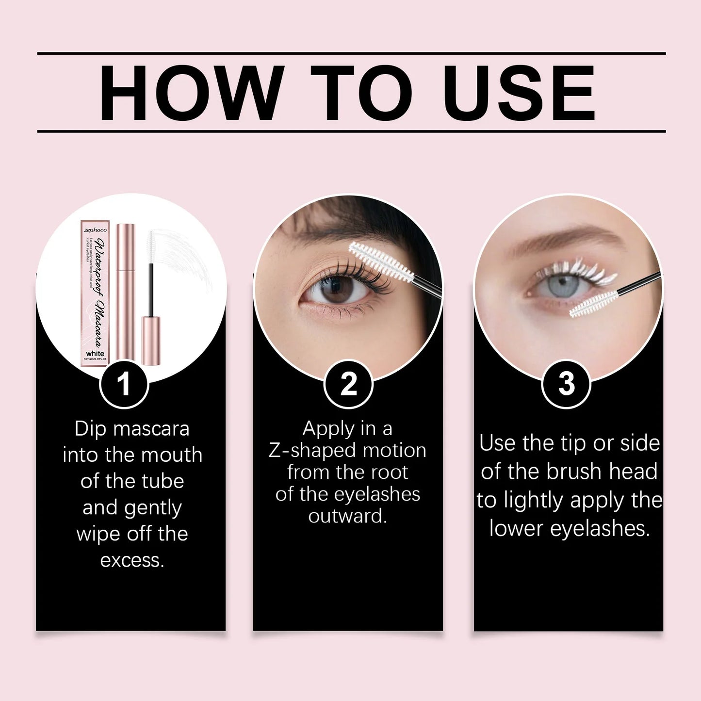 Zephoco Curling Mascara | Waterproof Lengthening Volumizing