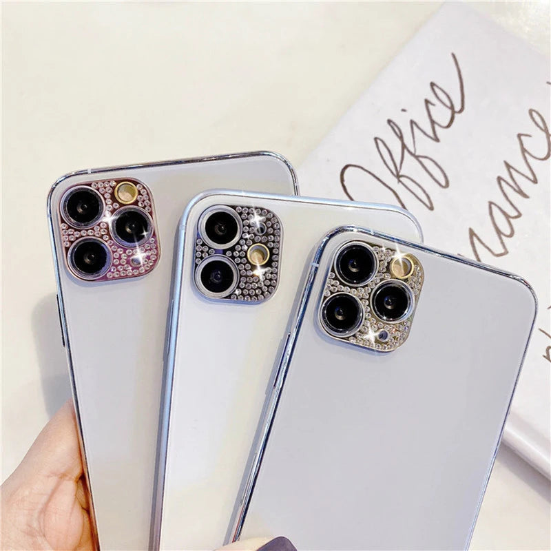 For iPhone15 Metal diamond-encrusted lens ring protector for iphone 14 pro lens protector 15 pro max accessories For iphone13 14 Peaceful Pleasures Health and Wellness