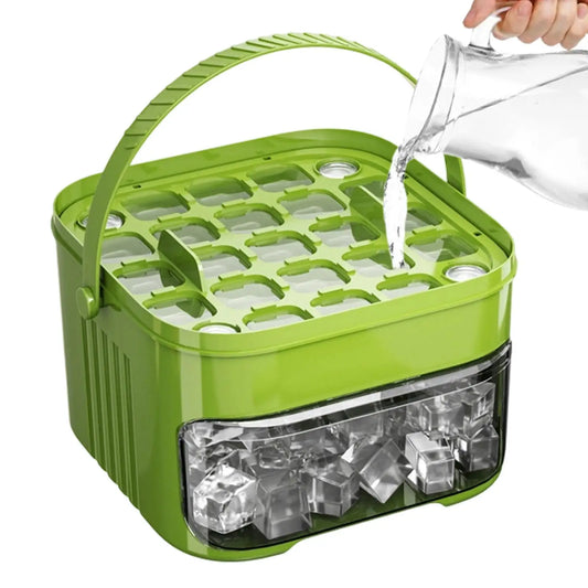 50-Cavity Double Layer Ice Cube Tray with Lid & Storage Bin Ice Cube Tray Peaceful Pleasures Health and Wellness