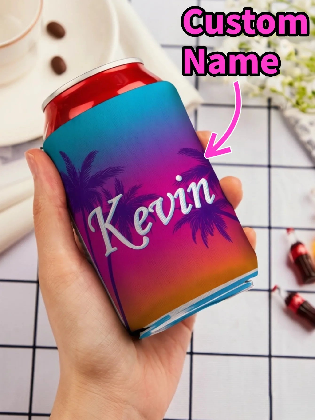 Custom Photo Can Cooler Sleeve | Personalized Koozie Gift